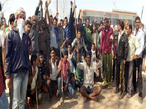 Jat reservation movement supporters took to the streets